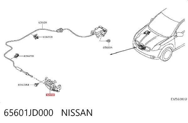Zamek maski Nissan Qashqai +2 I
