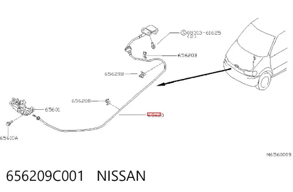 Linka otwierania maski Nissan Vanette CARGO