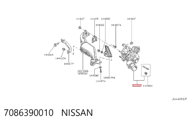 Turbina 7086390010 Nissan/Infiniti