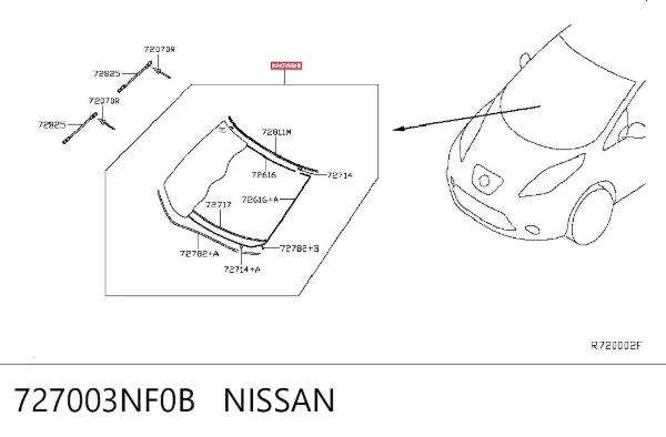 Szyba przednia Nissan LEAF I