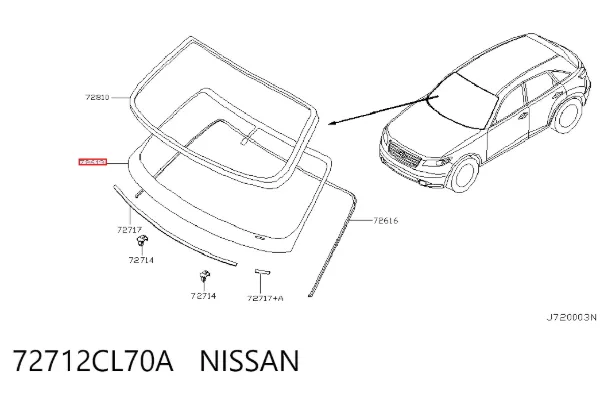 Szyba przednia 72712CL70A Nissan/Infiniti