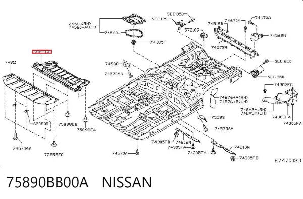 Osłona silnika, miski (przedziału silnika) Nissan Qashqai +2 I