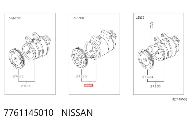 Sprężarka klimatyzacji Nissan Serena C23
