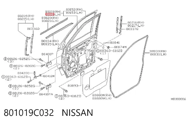 Drzwi przednie lewe Nissan Serena C23