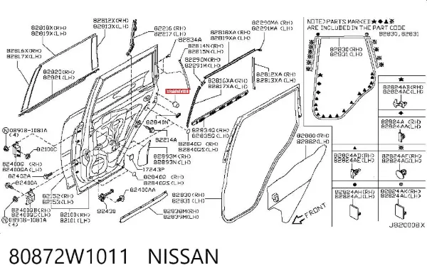  80872W1011 Nissan/Infiniti