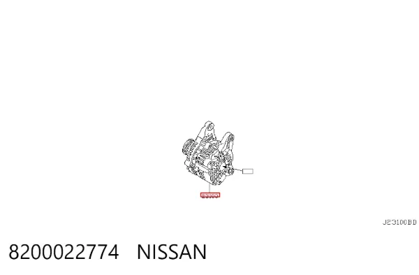 Alternator 8200022774 Nissan/Infiniti