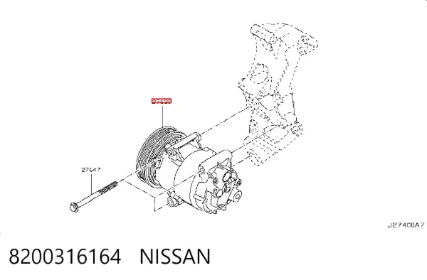 Sprężarka klimatyzacji 8200316164 Nissan/Infiniti