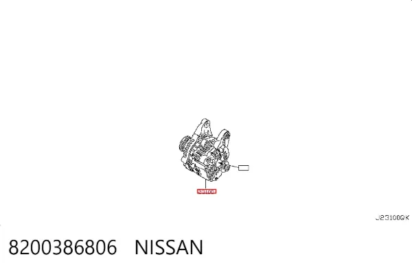 Alternator 8200386806 Nissan/Infiniti