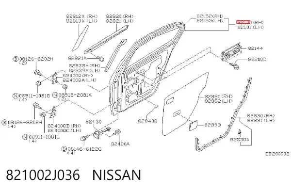 Drzwi tylne prawe Nissan Primera P11