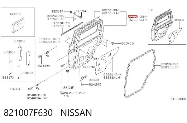 Drzwi tylne prawe Nissan Terrano II