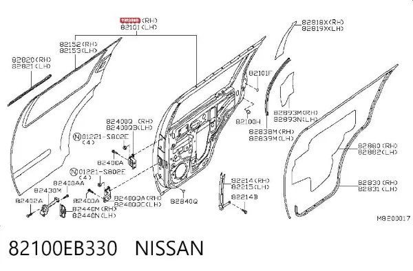 Drzwi tylne prawe Nissan Pathfinder R51M