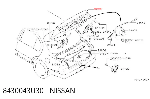 Klapa bagażnika Nissan Maxima A32