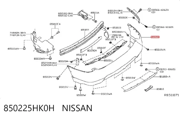 Zderzak tylny Nissan Rogue T32U