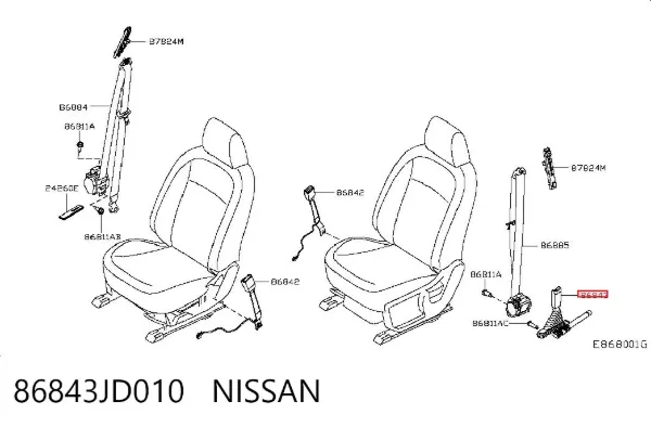  86843JD010 Nissan/Infiniti