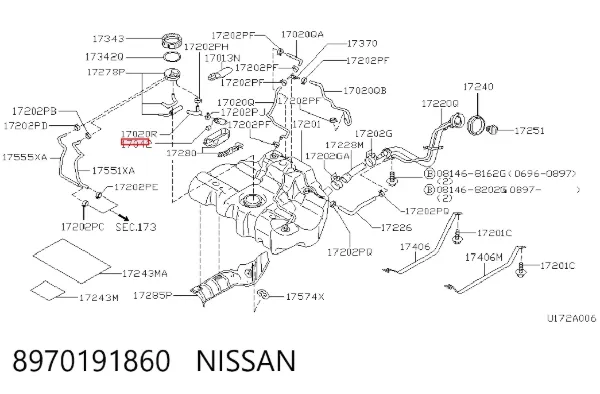 Element-turbina pompy paliwa 8970191860 Nissan/Infiniti