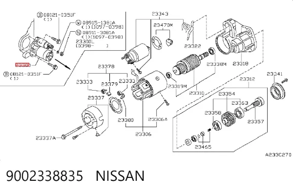 Rozrusznik 9002338835 Nissan/Infiniti
