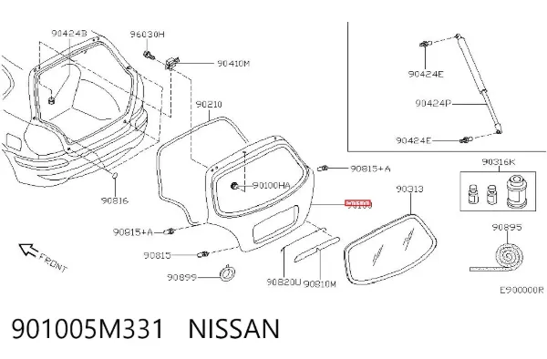 Drzwi tylne (bagażnika 3/5) Nissan Almera II