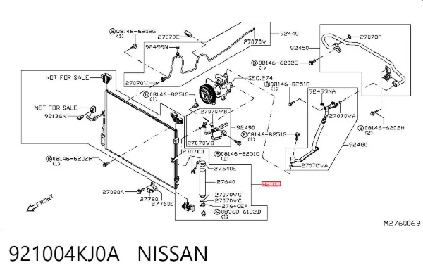 Chłodnica klimatyzacji 921004KJ0A Nissan/Infiniti