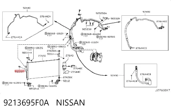 Czujnik ciśnienia bezwzględnego klimatyzacji Nissan Almera CLASSIC
