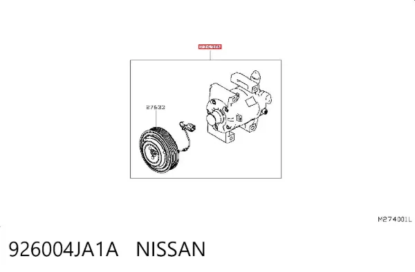 Sprężarka klimatyzacji 926004JA1A Nissan/Infiniti