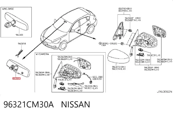 Lusterko wewnętrzne 96321CM30A Nissan/Infiniti