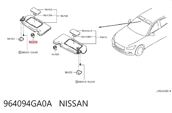  964094GA0A Nissan/Infiniti