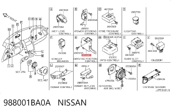  988001BA0A Nissan/Infiniti