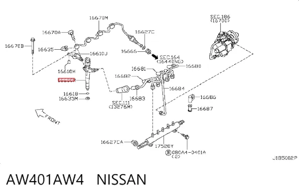 Wtryskiwacz paliwa AW401AW4 Nissan/Infiniti