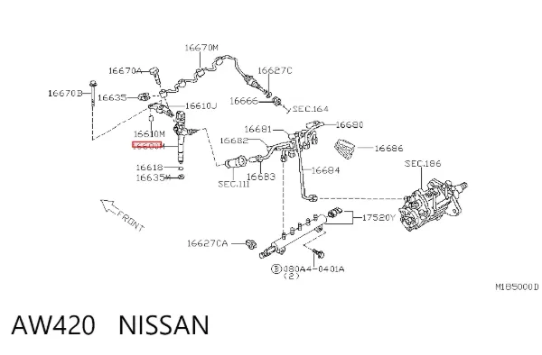 Wtryskiwacz paliwa AW420 Nissan/Infiniti