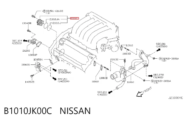 Pompa chłodząca wodna B1010JK00C Nissan/Infiniti
