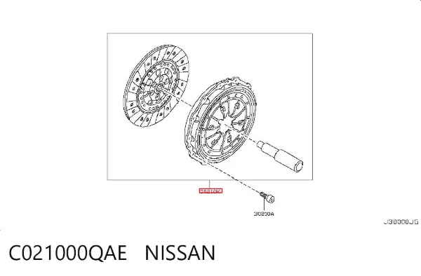 Zestaw sprzęgła (3 części) C021000QAE Nissan/Infiniti