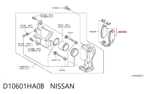 Klocki hamulcowe przednie tarczowe D10601HA0B Nissan/Infiniti