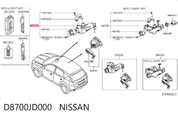 Stacyjka zapłonowa Nissan Qashqai I