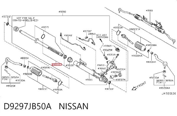 Zestaw naprawczy maglownicy (mechanizmu) (zestaw uszczelniaczy) Nissan Teana J32