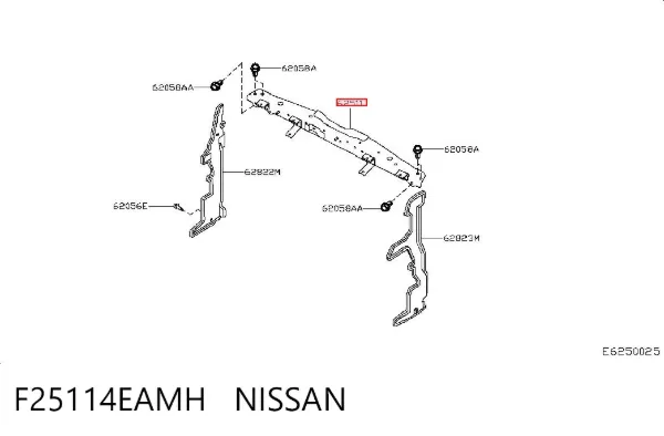 Osłona chłodnicy górna (panel mocowania reflektorów) F25114EAMH Nissan/Infiniti