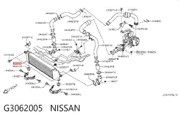 Chłodnica intercoolera G3062005 Nissan/Infiniti