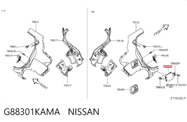 Klapka wlewu paliwa Nissan JUKE JPN