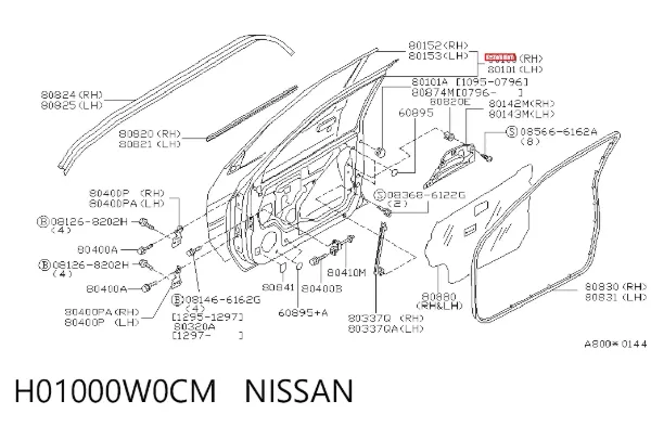 Drzwi przednie prawe Nissan Pathfinder R50