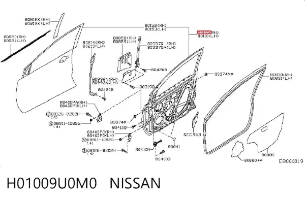 Drzwi przednie prawe Nissan Note E11