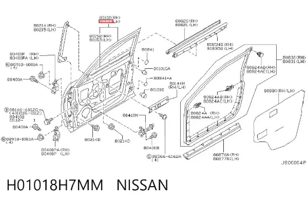 Drzwi przednie lewe Nissan X-Trail T30