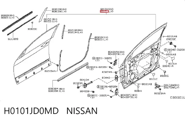 Drzwi przednie lewe Nissan Qashqai I