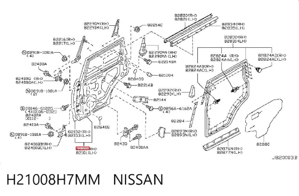 Drzwi tylne prawe Nissan X-Trail T30