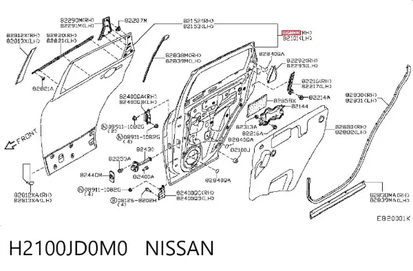 Drzwi tylne prawe Nissan Qashqai I