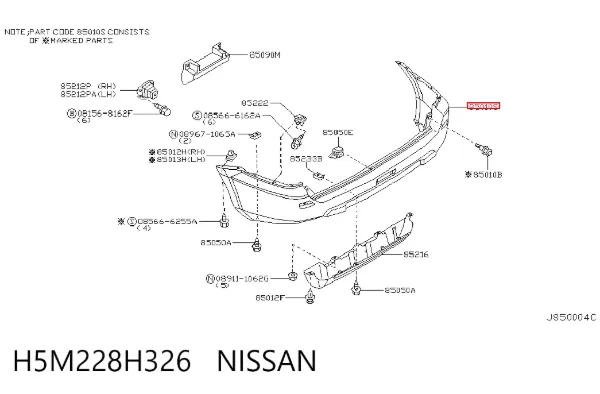Zderzak tylny Nissan X-Trail T30