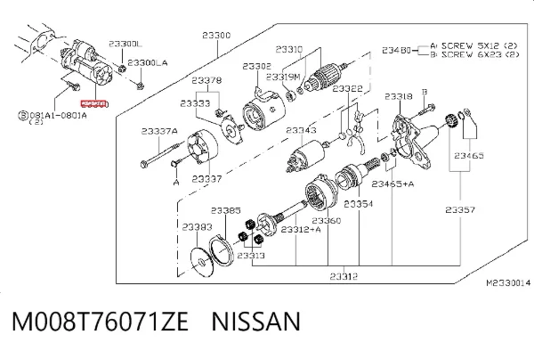 Rozrusznik M008T76071ZE Nissan/Infiniti