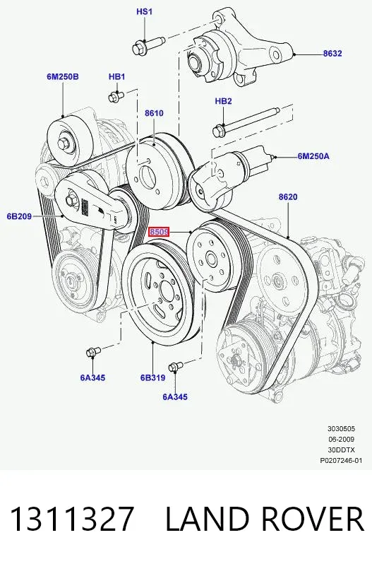 Koło pasowe pompy wodnej Land Rover Discovery III