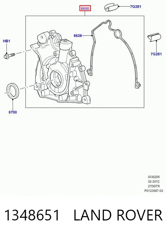 Pompa oleju 1348651 Land Rover