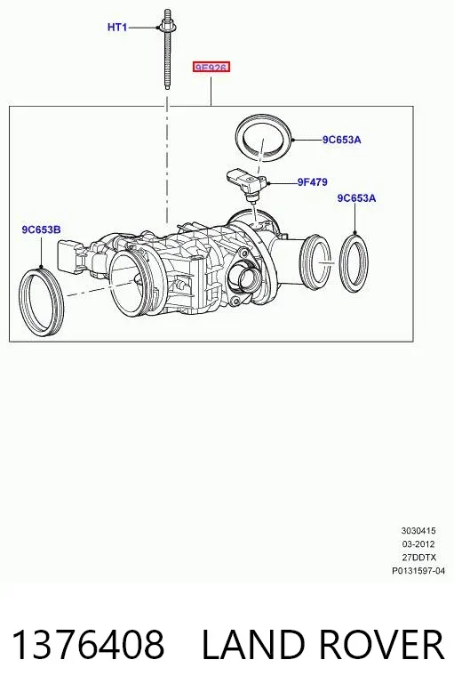 Przepustnica, komplet 1376408 Land Rover