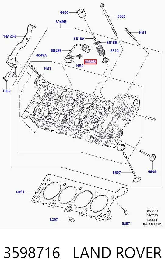 Uszczelniacz zaworu dolotowego/wylotowego 3598716 Land Rover
