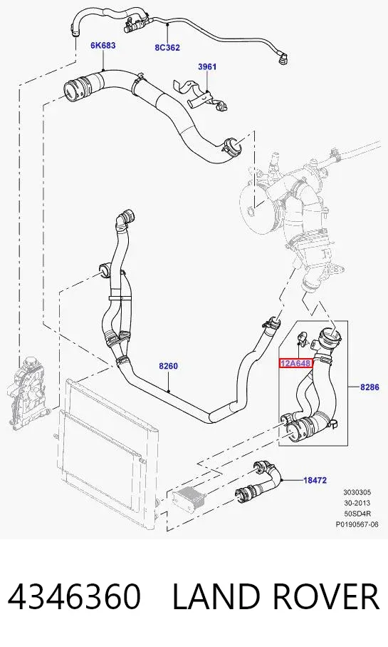 Czujnik temperatury płynu chłodzącego 4346360 Land Rover
